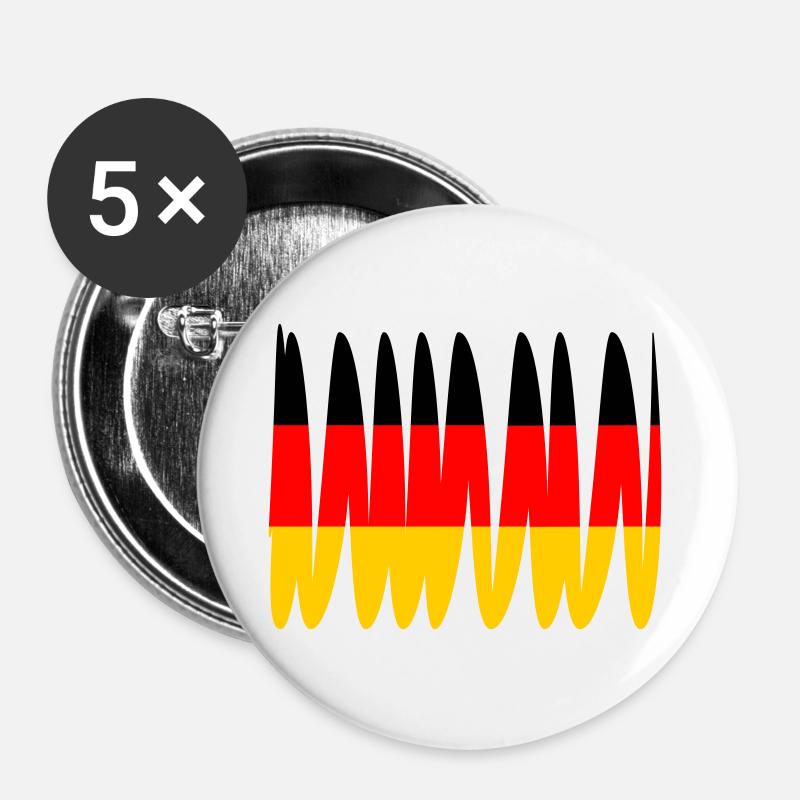Germany Flag - Buttons large 2.2''/56 mm (5-pack) - white