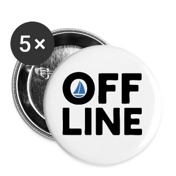 Offline – Sailing, Sea & Freedom, Skipper - Buttons large 2.2''/56 mm (5-pack) - white - Front