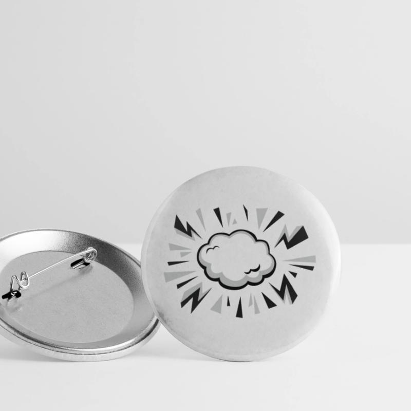 Comic Cloud with Lightning Buttons large 2.2''/56 mm (5-pack)