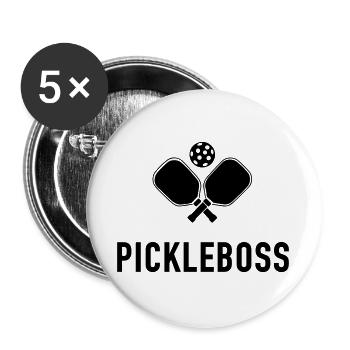 pickleboss - Lot de 5 grands badges (56 mm) - blanc - Devant
