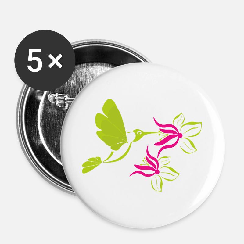 Kolibri_003 - Buttons large 2.2''/56 mm (5-pack) - white