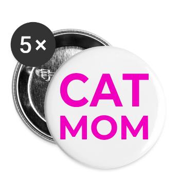 feline - Buttons large 2.2''/56 mm (5-pack) - white - Front