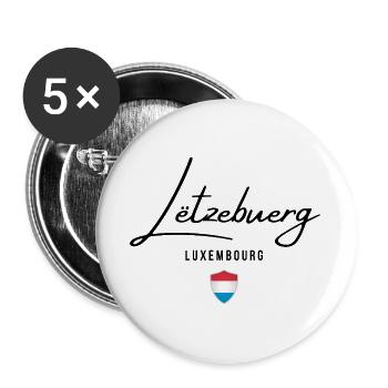 Elegant design Luxembourg, Made in Luxembourg - Buttons large 2.2''/56 mm (5-pack) - white - Front