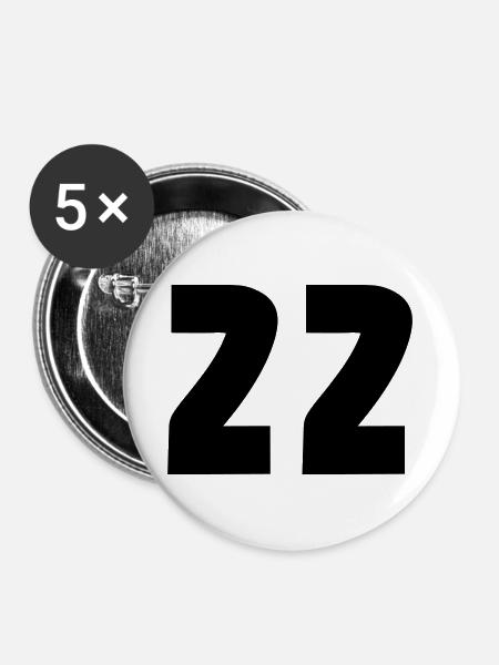 22 - Buttons groß 56 mm (5er Pack) - Weiß