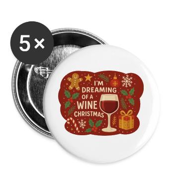 Je rêve - Design de vacances amusant - Lot de 5 grands badges (56 mm) - blanc - Devant