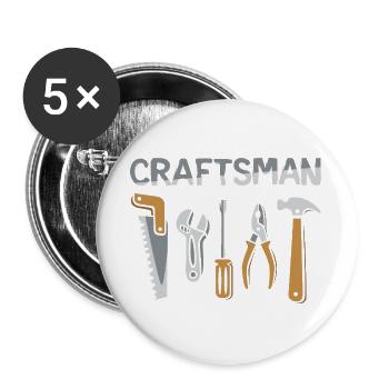 Craftsman Tools Craftsman Design - Buttons large 2.2''/56 mm (5-pack) - white - Front
