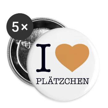 J’adore les cookies - Lot de 5 grands badges (56 mm) - blanc - Devant