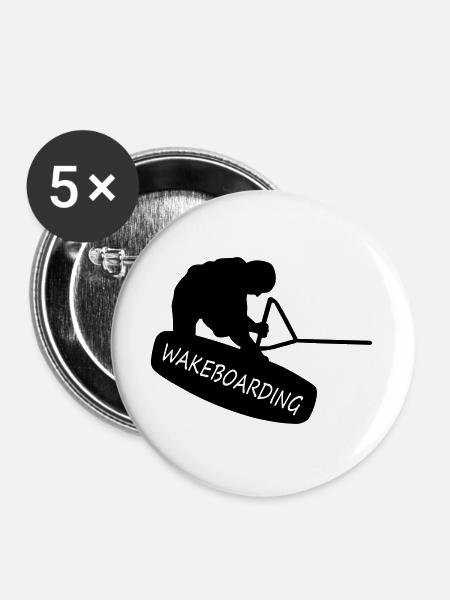 Wakeboarding - Buttons groß 56 mm (5er Pack) - Weiß