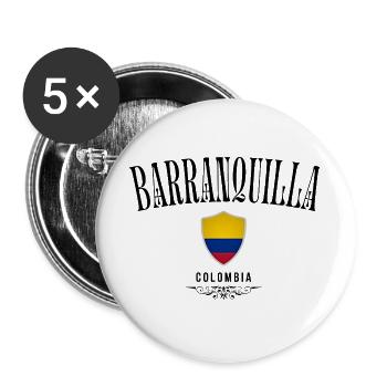 Souvenir Barranquilla, Barranquilla Colombia - Buttons large 2.2''/56 mm (5-pack) - white - Front
