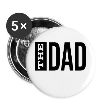 The Dad 26 Vater Baby Papa 2026 Vatertagsgeschenk - Buttons groß 56 mm (5er Pack) - Weiß - Vorne