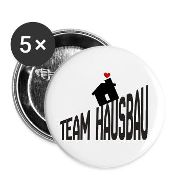 Team House Construction - Buttons large 2.2''/56 mm (5-pack) - white - Front