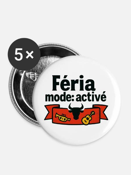 Féria-Modus: Aktiviert - Buttons groß 56 mm (5er Pack) - Weiß