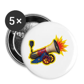 WORTE ÜBER KRIEG – Freiheit und Rechte - Buttons groß 56 mm (5er Pack) - Weiß - Vorne