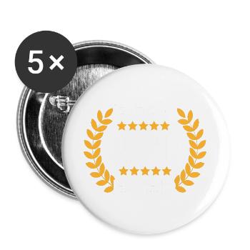 Meilleur cadeau de nom de légende d’avril de tous les temps - Lot de 5 grands badges (56 mm) - blanc - Devant
