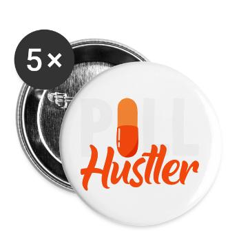 Pharmacist Pharmaceutical Technical - Buttons large 2.2''/56 mm (5-pack) - white - Front