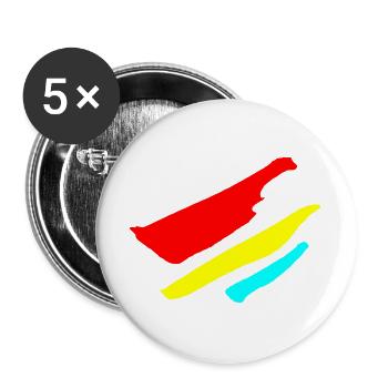 Stripes - Flag Pattern VECTOR - Buttons large 2.2''/56 mm (5-pack) - white - Front