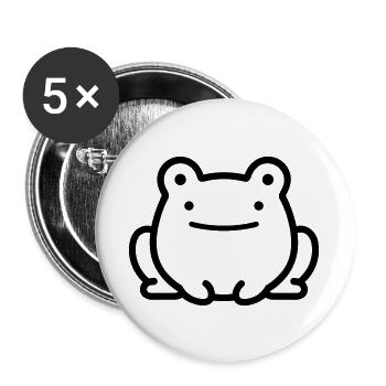 frog - Buttons large 2.2''/56 mm (5-pack) - white - Front
