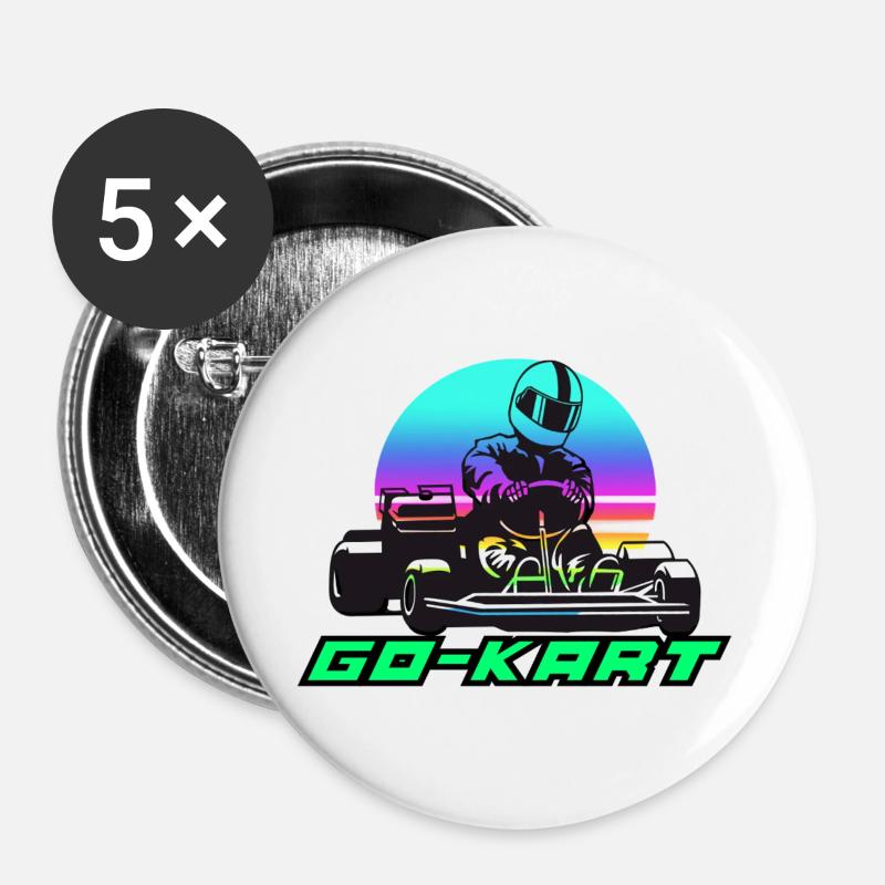 Go kart - Buttons large 2.2''/56 mm (5-pack) - white