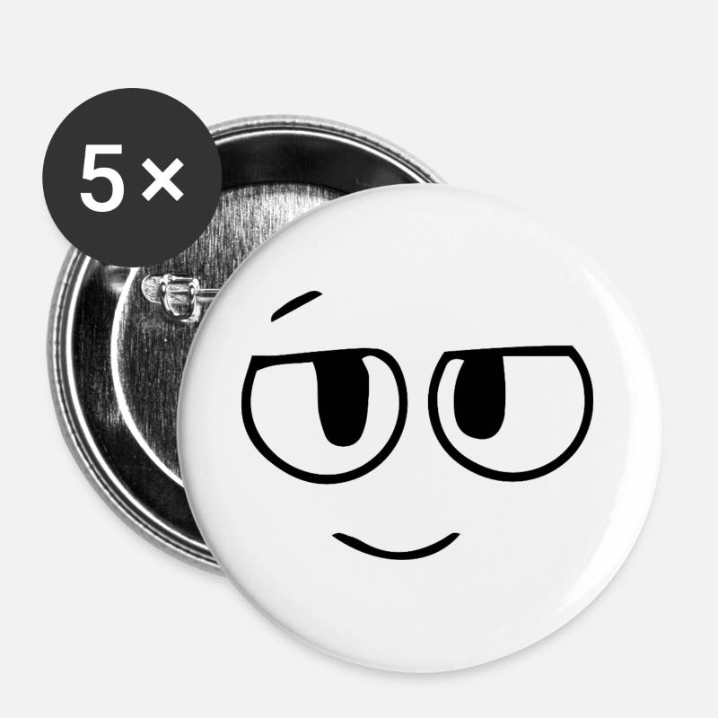 Lustige_Brille - Buttons large 2.2''/56 mm (5-pack) - white