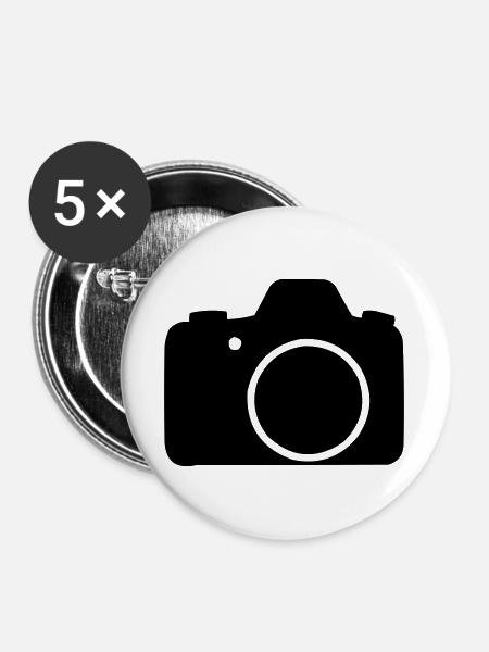 Kamera - Buttons groß 56 mm (5er Pack) - Weiß