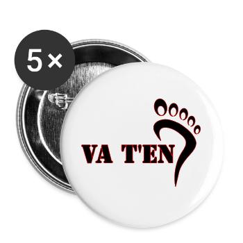 GO AWAY - Buttons large 2.2''/56 mm (5-pack) - white - Front