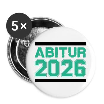 Abitur 2026 Graduation – Rough Finish - Buttons large 2.2''/56 mm (5-pack) - white - Front
