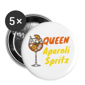 Aperoli Queen – Summer, Spritz & Fun - Buttons large 2.2''/56 mm (5-pack) - white - Front