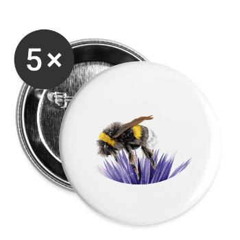 bumblebee - Buttons large 2.2''/56 mm (5-pack) - white - Front