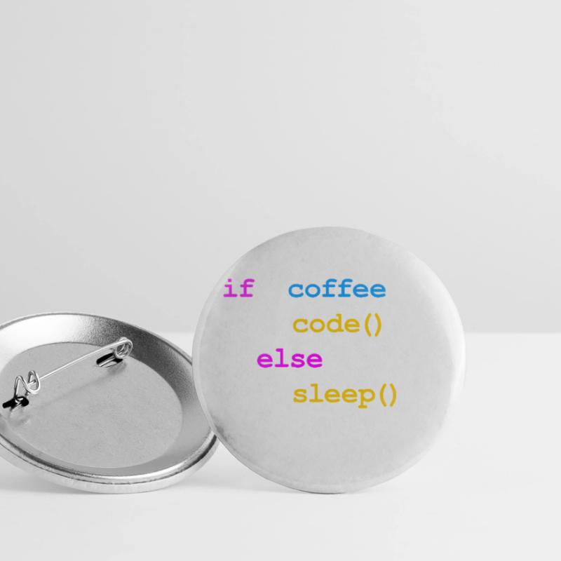 No Coffee No Code Programmeur Informaticien Lot de 5 grands badges (56 mm)