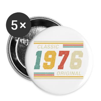 1976 - Classic original - Buttons groß 56 mm (5er Pack) - Weiß - Vorne
