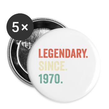legendary since 1970 - Buttons large 2.2''/56 mm (5-pack) - white - Front