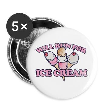 lol - Lot de 5 grands badges (56 mm) - blanc - Devant