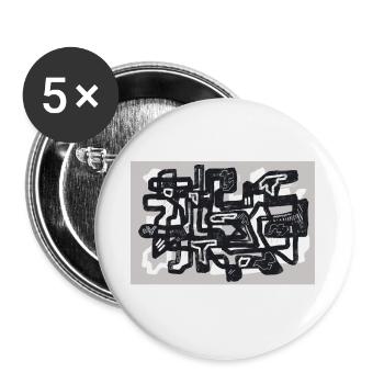 Small Turns - Buttons large 2.2''/56 mm (5-pack) - white - Front