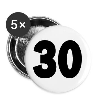 30 - Buttons groß 56 mm (5er Pack) - Weiß - Vorne