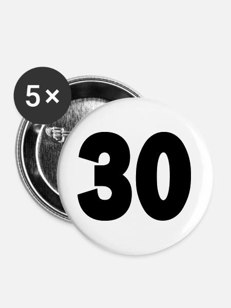 30 - Buttons groß 56 mm (5er Pack) - Weiß