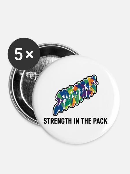 Pack-Power-Cycling - Buttons groß 56 mm (5er Pack) - Weiß