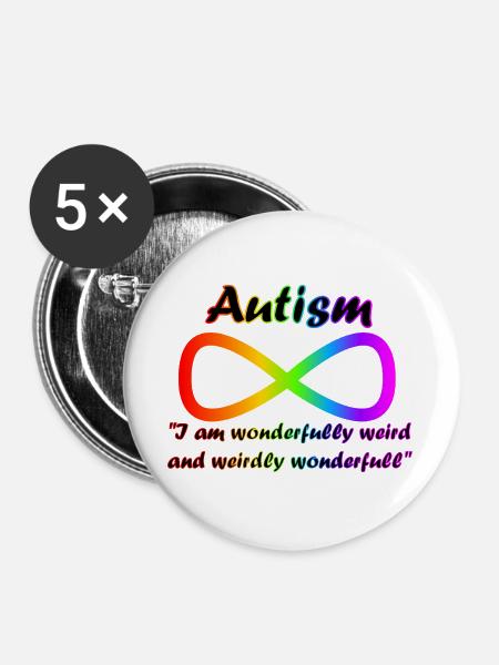 Wunderbar seltsam und seltsam wunderbar - Buttons groß 56 mm (5er Pack) - Weiß
