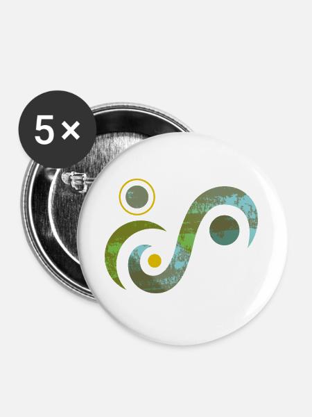 yoga-design_4 - Buttons groß 56 mm (5er Pack) - Weiß