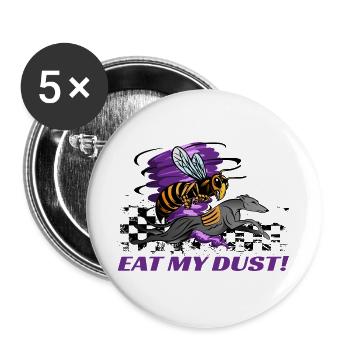 EAT_MY_DUST_BEE - Lot de 5 grands badges (56 mm) - blanc - Devant
