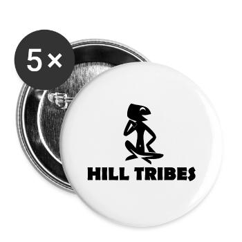 Tribus montagnardes - Lot de 5 grands badges (56 mm) - blanc - Devant