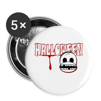 Halloween - Buttons large 2.2''/56 mm (5-pack) - white - Front