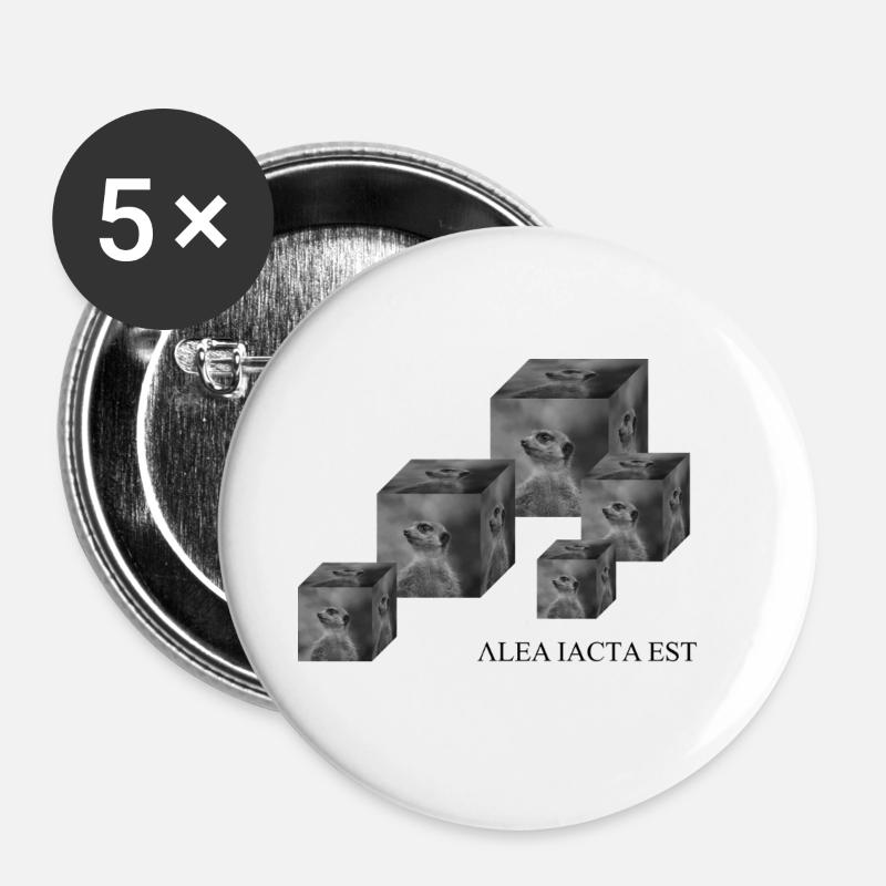 Cubes - Buttons groß 56 mm (5er Pack) - Weiß