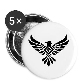 eagle - Buttons large 2.2''/56 mm (5-pack) - white - Front