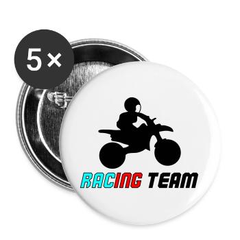 Racing Neon Typo Sprint - Buttons groß 56 mm (5er Pack) - Weiß - Vorne