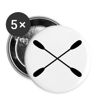 Kajakpaddeln - Buttons groß 56 mm (5er Pack) - Weiß - Vorne