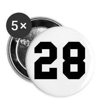 28 - Buttons groß 56 mm (5er Pack) - Weiß - Vorne