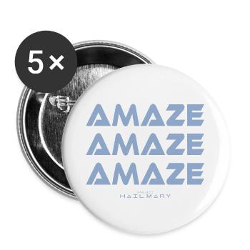 Amaze Amaze Amaze - Sci-Fi Typography Art - Buttons large 2.2''/56 mm (5-pack) - white - Front