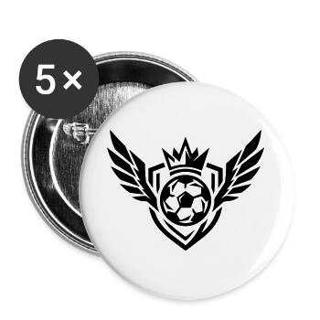 Football Coat of Arms - Buttons large 2.2''/56 mm (5-pack) - white - Front