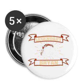 Shrovetide Bryan - Lot de 5 grands badges (56 mm) - blanc - Devant