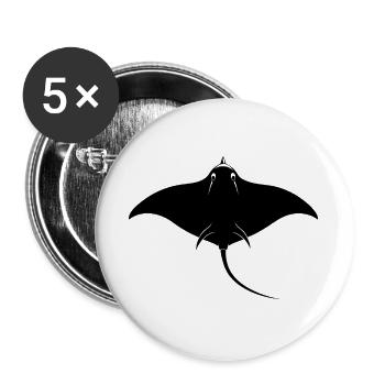 Stingray - Buttons large 2.2''/56 mm (5-pack) - white - Front